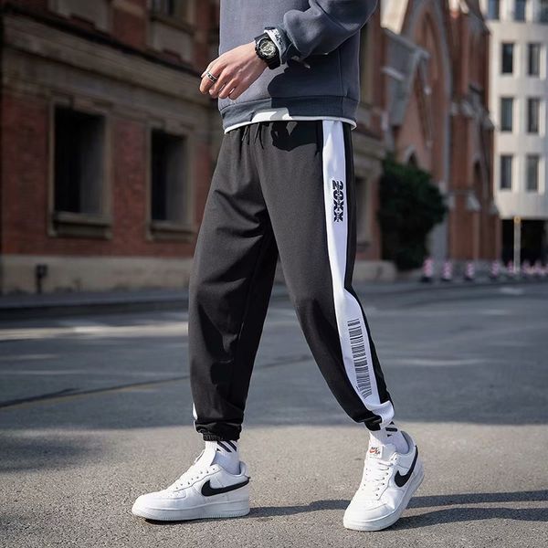 

spring 2020 men's street harajuku fashion casual trousers, Black