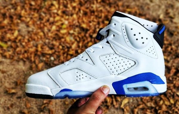 

2019 arrival men 6s white blue outdoor shoes wholesale shoe size 40-47