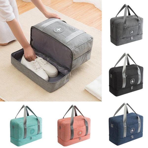 

2019new travel bag for man women oxford bag travel carry on luggage dry wet separation storage