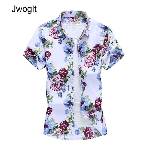 

men's casual shirts 45kg-120kg summer fashion shirt floral print beach vacation flowers hawaiian 5xl 6xl 7xl, White;black