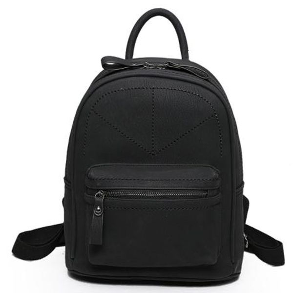 

jhd-new retro matte leather backpack shoulder bag korean version of the tide female college wind bag british travel