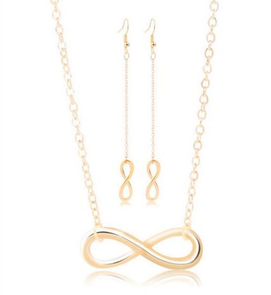 

красивые восемь формы ожерелье серьги наборы для женщин элегантные ожерелья высокого качества женский юбилей ювелирные наборы, Black