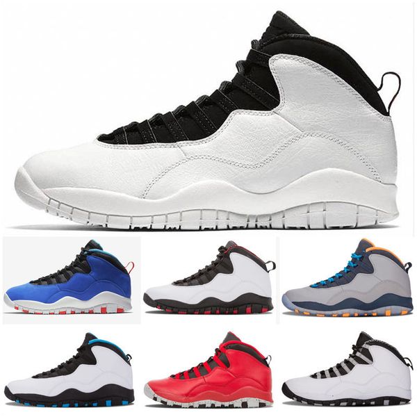 

mens дети баскетбол обувь jumpman 10 тинкер цементные 10s мужская обувь прохладный грея я вернулся chicage порошок синий nakeskin иордания r, Black