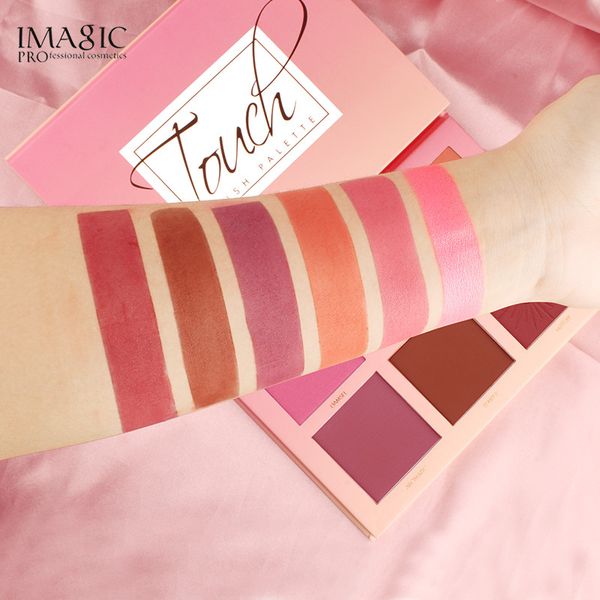 

imagic румяна женский розовый натуральный 6 цветов макияж лица щеки румяна пудра матовый румяна отжатый фонд палитра инструменты