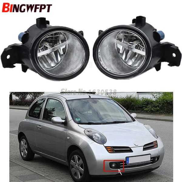 

2pcs fog lamp assembly led fog lights for nisssan micra c+c (k12) convertible 2005-2015 halogen lamp