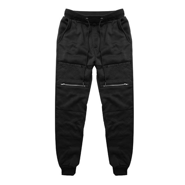

zogaa men thick sweatpants winter warm joggers fleece lined baggy long pants casual hip hop trousers gyms-clothing plus size, Black