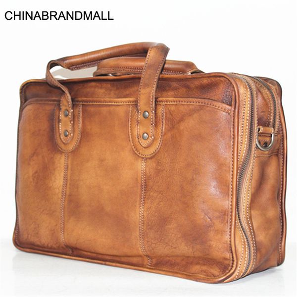 

genuine leather cow skin casual briefcase bag office business lapbags