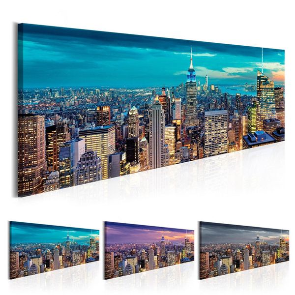 

hd wall art print vintage new classics 1 pcs new york city night view canvas painting modular picture poster home decor no frame