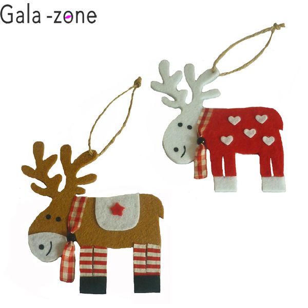 

gala-zone 3pcs elk pendant festive party supplies christmas tree ornaments deer pendants xmas party home decoration