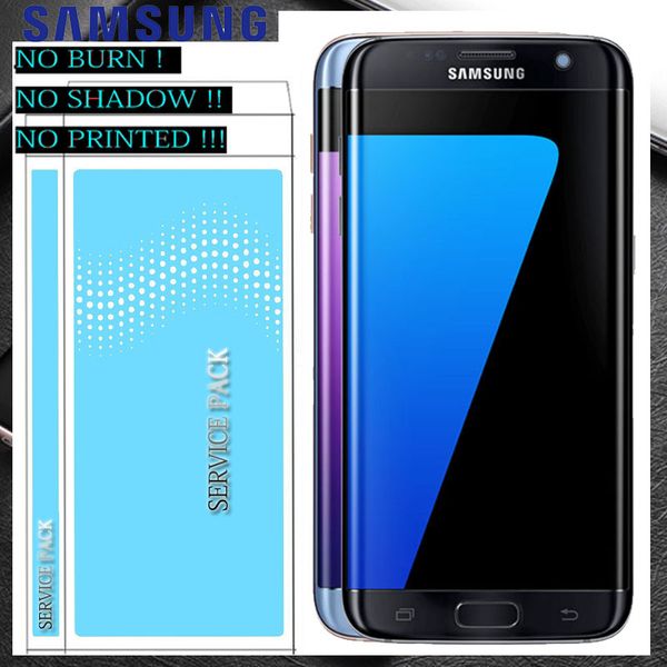 

не Новый 5,5 «» LCD с рамкой Нет Ожог Тень дисплей для края G935 G935F сенсорный экран Samsung