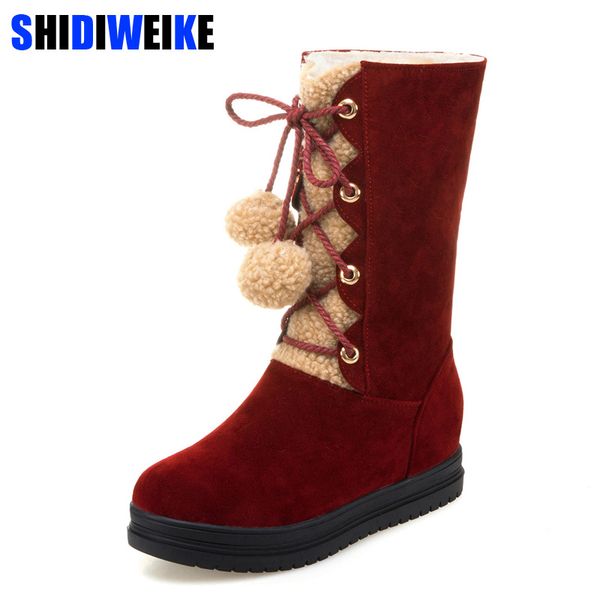 NUEVA peludas de pisos de la nieve de la pantorrilla botas NUEVA peludas de pisos de la nieve de la pantorrilla botas