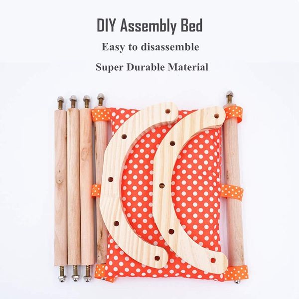 

guinea pig bed hedgehog дом pad кровать игрушка клетка аксессуары деревянная съемная рамка питомники ручки