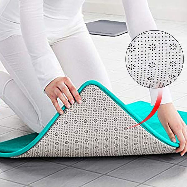 

1pc machine washable coral fleece bathroom mat non-slip memory foam rug soft carpet super absorbent multiple colors and sizes