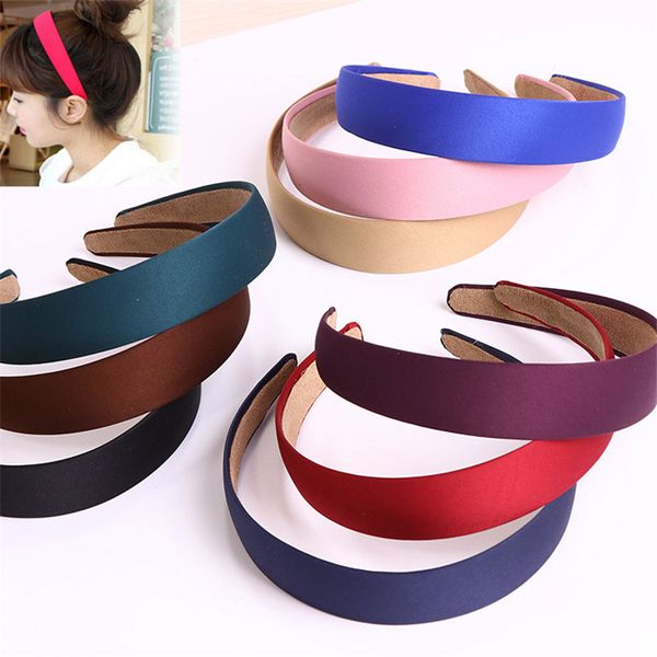 

fashion pp wide solid headbands vintage women girls elastic hair bands hair accessory ing
