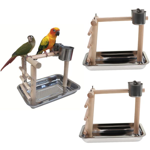 

2pcs funny parrot climbing toy bird perches f/ pets parrot training toy