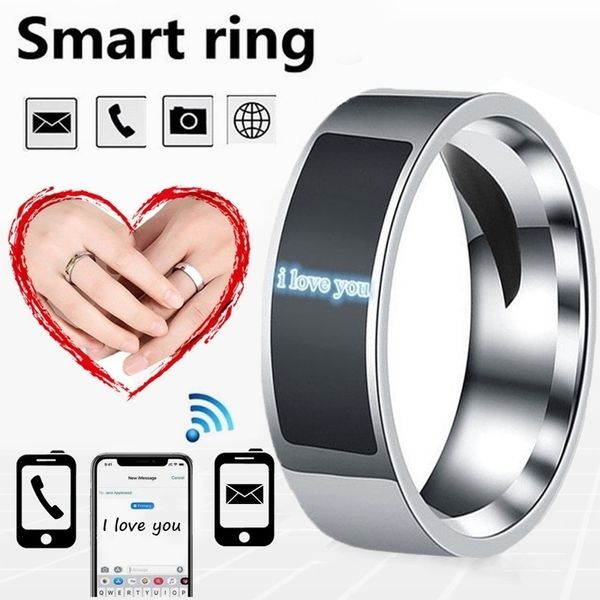 

new nfc smart ring finger digital ring smart wear connect phone equipment magic stainless steel fashion jewelry rings, Golden;silver