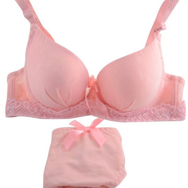 

women bow lace bra set embroidery push up bra underwear panties sets, Red;black