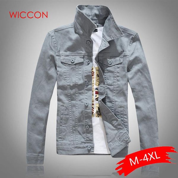 

2020 spring men's slim full sleeve casual black white coat outerwear all match denim jean jacket, Black;brown