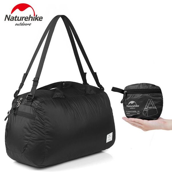 

naturehike folding 20d silicon waterproof bag travel bags camping ultralight shoulder bag 32l outdoor tourist backpack