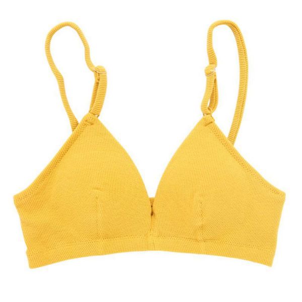 

women bra push up no steel ring cotton thread thin triangle cup adjustable underwear bras, Red;black