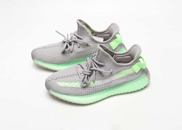 

(With Box)Men 2019 New Color Kanye Running Shoes Grey Green West Sneaker