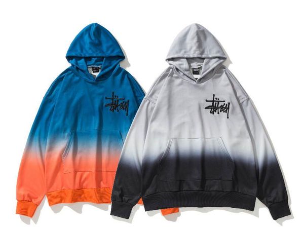 

градиент цвета harajuku хип-хоп шляпа моды новый женский свитер уличный свитер моды карты свитер печатных письмо пуловеры, Black