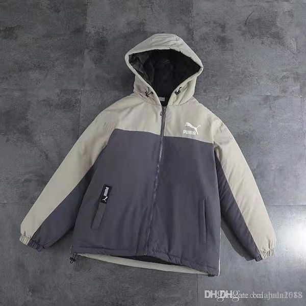 

puma новая зимняя куртка pm мужчины высокое качество мода повседневная пальто капюшон толстая теплая водонепроницаемая куртка мужские зимние, Black;brown