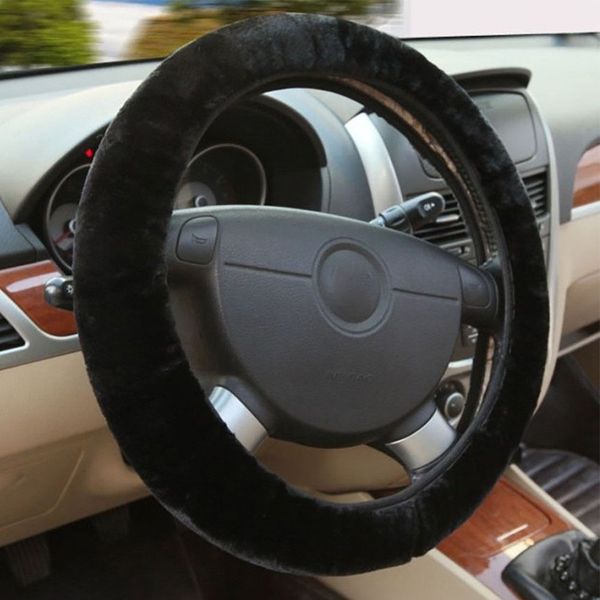 

Hirigin Universal Warm Plush Steering Wheel Cover Furry Fluffy Soft Plush Car Wheel