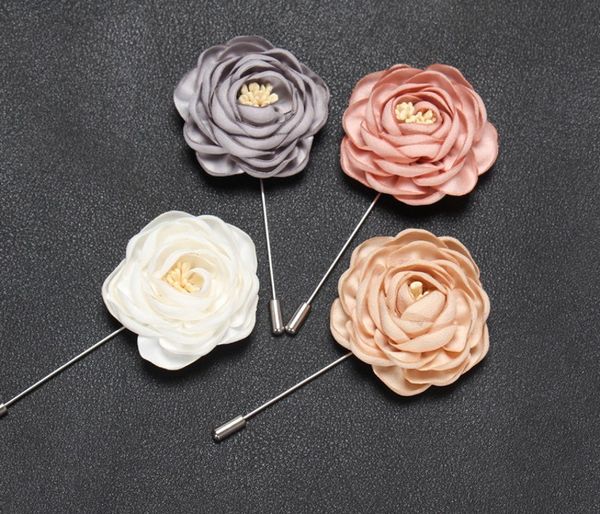 

rose other groom accessories brooch tuxedos suit lapel pin for men and women jewelry accessory 15 color can choose no:02, Black;gray