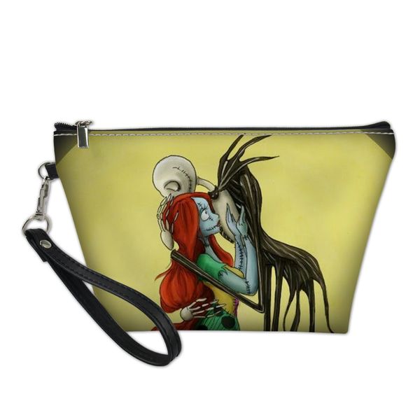 

customized makeup bag functional organizer ladies travel cosmetic bag vanity toilet case jack & sally nightmare before christmas