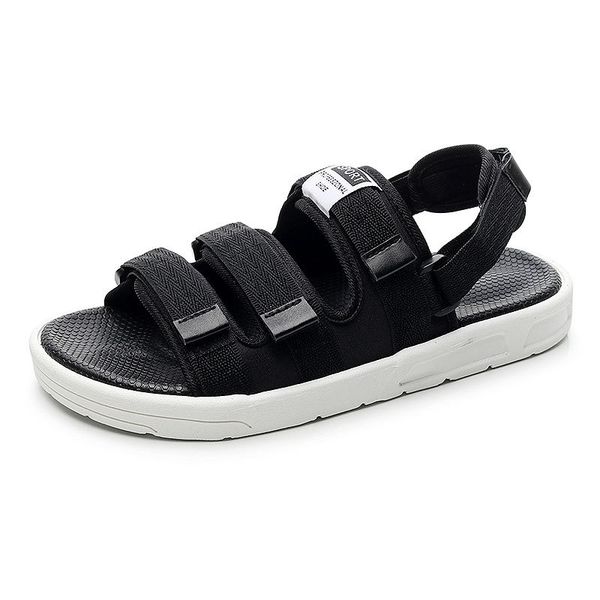 

men's and women's sandals summer slippers men's fashion beach anti-skid couple dragging outside wear sandals and slippers tid, Black