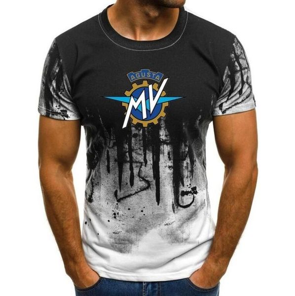 

2020new agusta corse print t-shirt men's t shirts male summer splash-ink printed male casual o-neck short sleeve tshirt