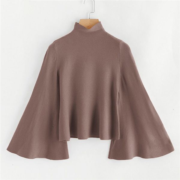 

дизайнер свитер женщины женщины свитера имбирь burgundy розовых 3 цвет женщина свитер воротник стойка белл рукав твердые jumper осень свитер, White;black