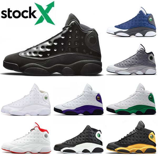 

13s cap and gown women basketball shoes fashion pure white flint atmosphere grey melo class off men sport 13 designer sneakers, White;red