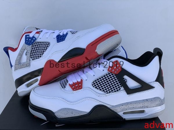 

2019 4s se what the 4 mens basketball shoes white military blue fire red tech grey ci1184-146 designer sneakers size 13