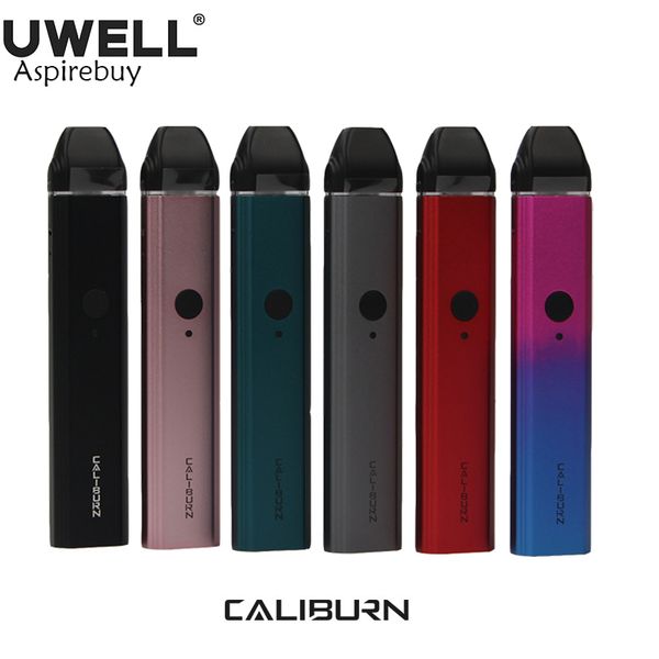 

Uwell Caliburn Kit Работает на 520 мАч. Встроенная батарея Прямой Vape или Button Vape 2 мл Двойная катушка с верхним заполнением Дизайн Карманный набор 100% оригинал