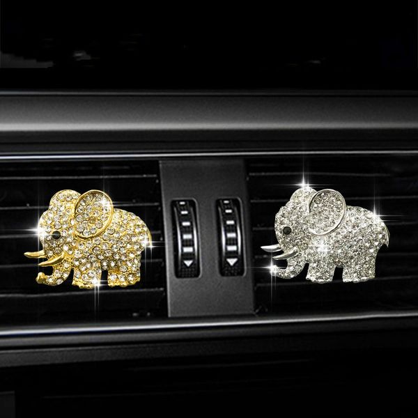 

car aroma diffuser fragrance for car flavoring air fresheners auto perfume smell vent clip elephant bling accessory girl