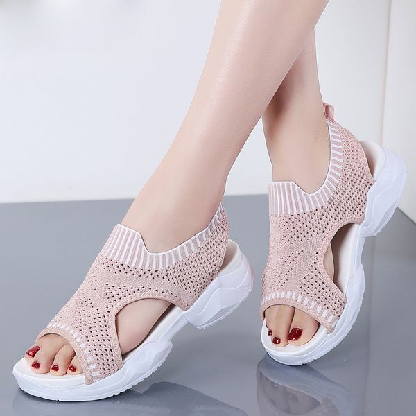 

2020 Sandals Women Summer Shoes Breathable Female Shoes Ladies Slip On Flat Platform Sandals Shoes Woman Sandalias, 10