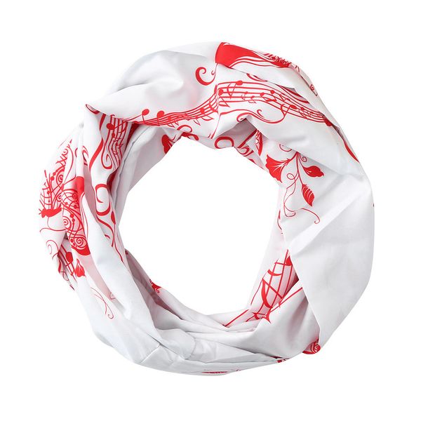 

lady butterfly note print winter convertible unlimited scarf pocket zipper #yl5