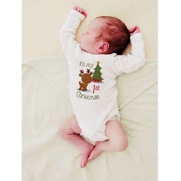 

christmas newborn baby girls boy long sleeve cartoon winter romper cotton baby kids suit outfit clothes, Blue