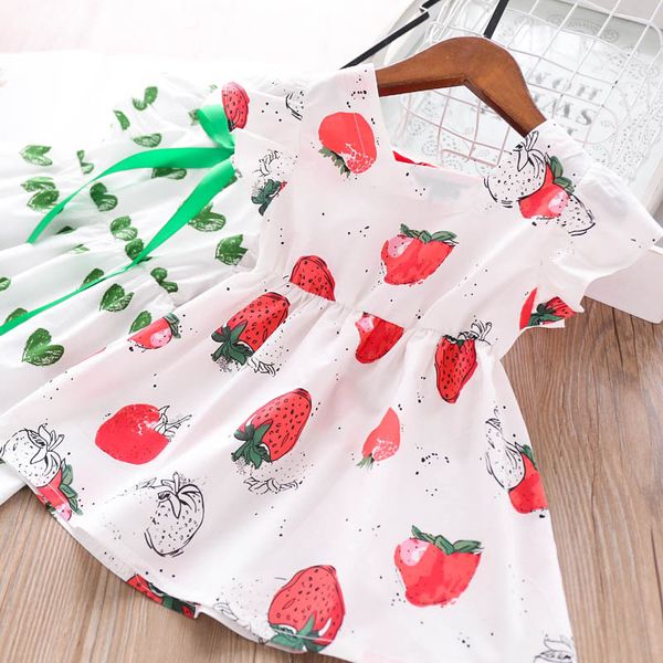 

2020 лето девочки напечатанных платье оптовая детская одежда, Red;yellow