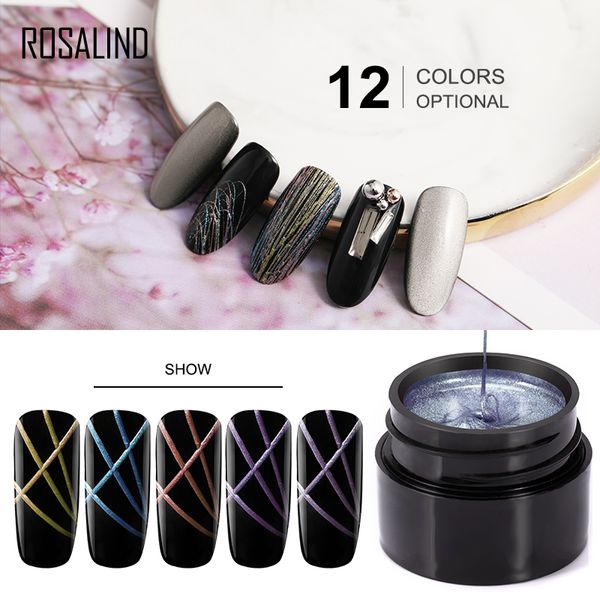 

creative 12 colors wire nail gel drawing spider lacquer point to line painting gel varnish pulling silk spider nail art tslm1, Red;pink