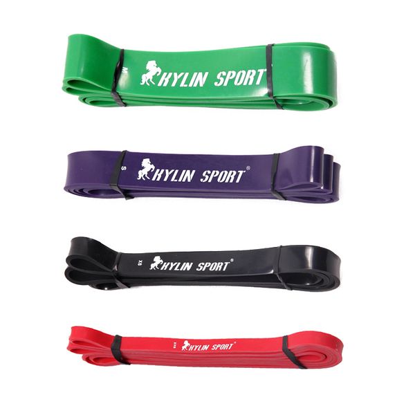 

kylin sport set of 4 natural latex 41 "strength resistance bands fitness walk powerlifting pull up strengthen muscles