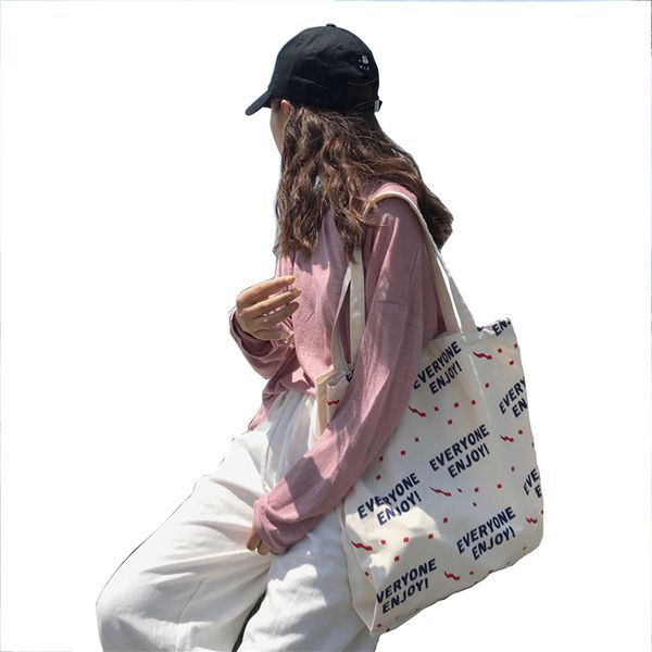 

reusable shopping bags women cloth canvas bag large capacity foldable eco grocery tote bag casual female shopper fabric handbag