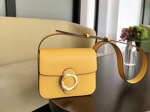 

new genuine leather lady's bag simple texture retro tofu wrap ring single shoulder oblique span small square bag
