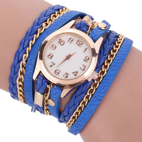 

women braided and circled bracelet watches women quartz wristwatches personality round case shaped quartz wristwatch, Slivery;brown