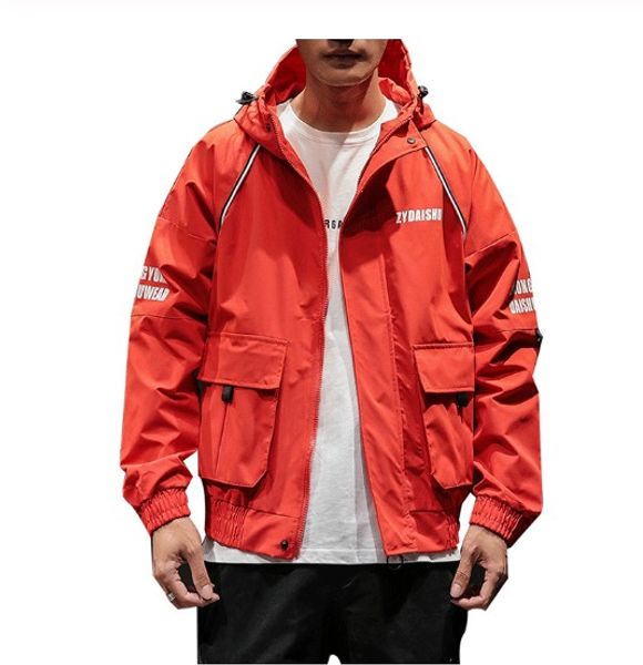 

men streetwear bomber jacket new mens hip hop windbreaker hooded jacket male harajuku fashions red jackets coats, Black;brown