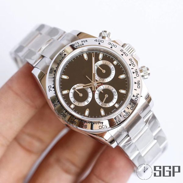 

sgp luxury watch versatile 7750 automatic movement watch men s luxury watches wristwatches commercial fashion waterproof orologio di lusso, Slivery;brown