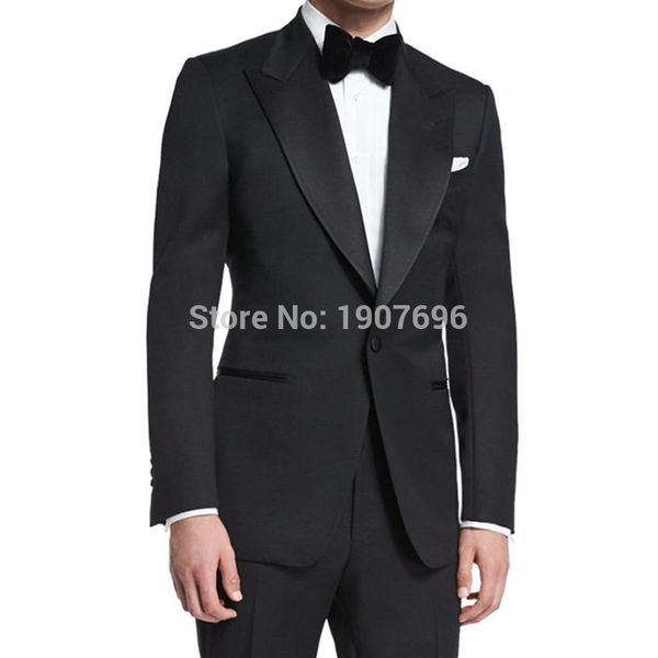 

tailor made wedding groom tuxedos for prom slim fit man suits 2019 peaked lapel 2 piece jacket pants gentleman men costumes, White;black