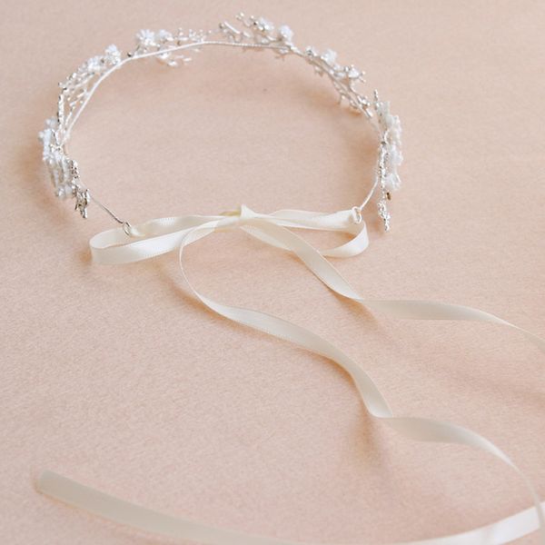 

fashion women floral crystal headband bridal wedding hairband hair jewelry accessories b88, Golden;white